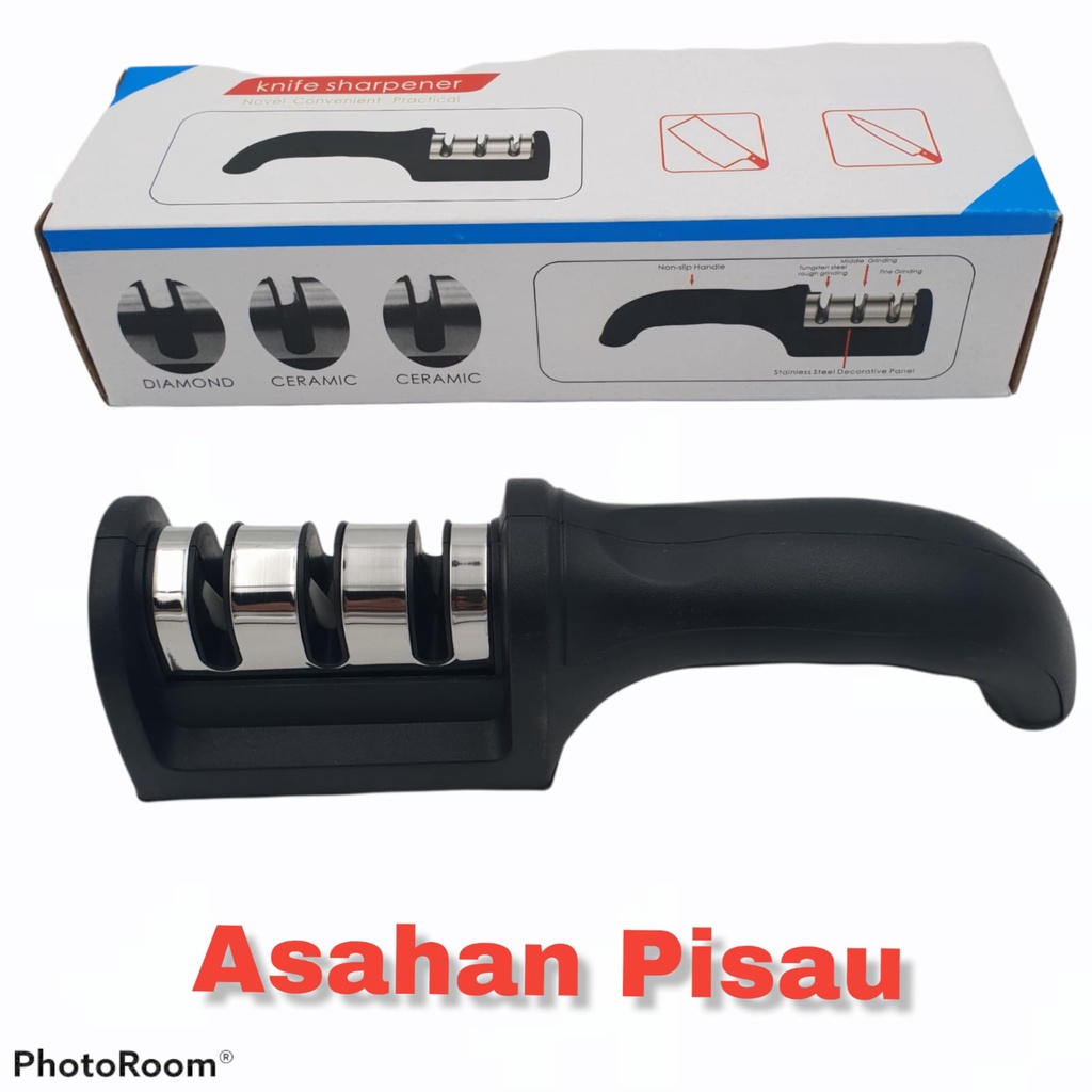 Sharpener RS-168 Triple Head / Pengasah Pisau 3 Kepala/ Asahan Manual Pengasah Pisau Dan Gunting 3 T