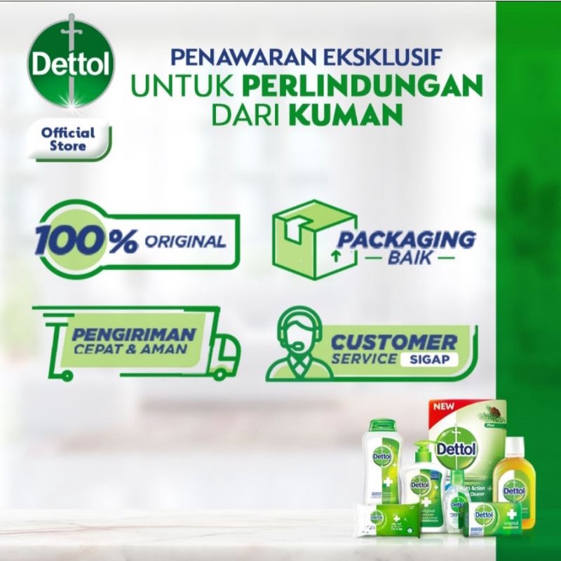 Dettol Sabun Batang Anti Bakteri Original 100gr - Isi 3