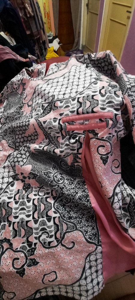 Atasan Blouse Batik Wanita Modern Fashion Wanita Kekinian Brokat Batik Kombinasi Ruby And Arsyla