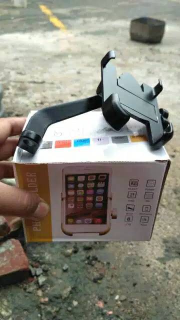 Holder HP handphone full metal untuk motor nmax vario beat mio aerox lexi freego dll