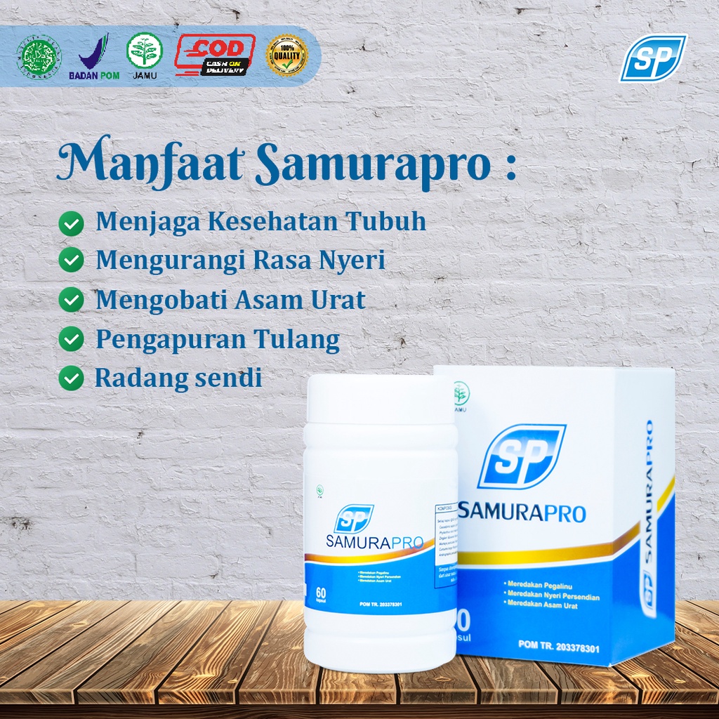 Obat Asam Urat, Nyeri Sendi, Rematik, Kolesterol, Pegal Linu, Persendian dan Encok (SAMURAPRO)