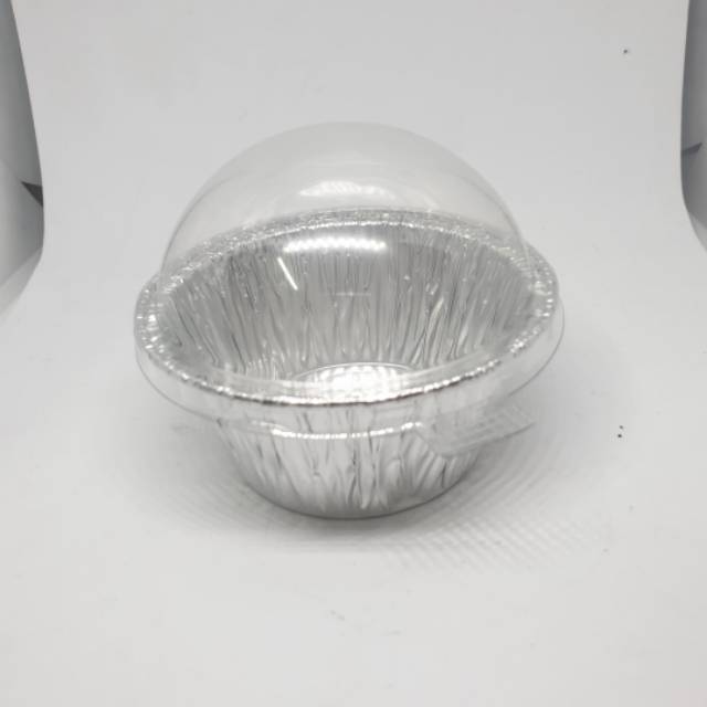 Alumunium foil cup bulat dengan tutup 3406