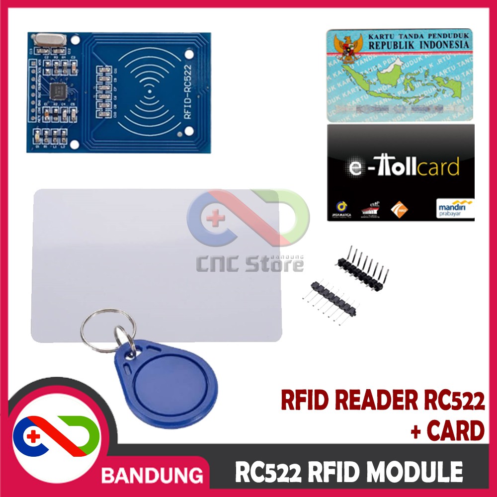 MFRC-522 RFID MODULE CARD PLUS KEYCHAIN SENSOR MODULE FOR E-TOLL E-KTP