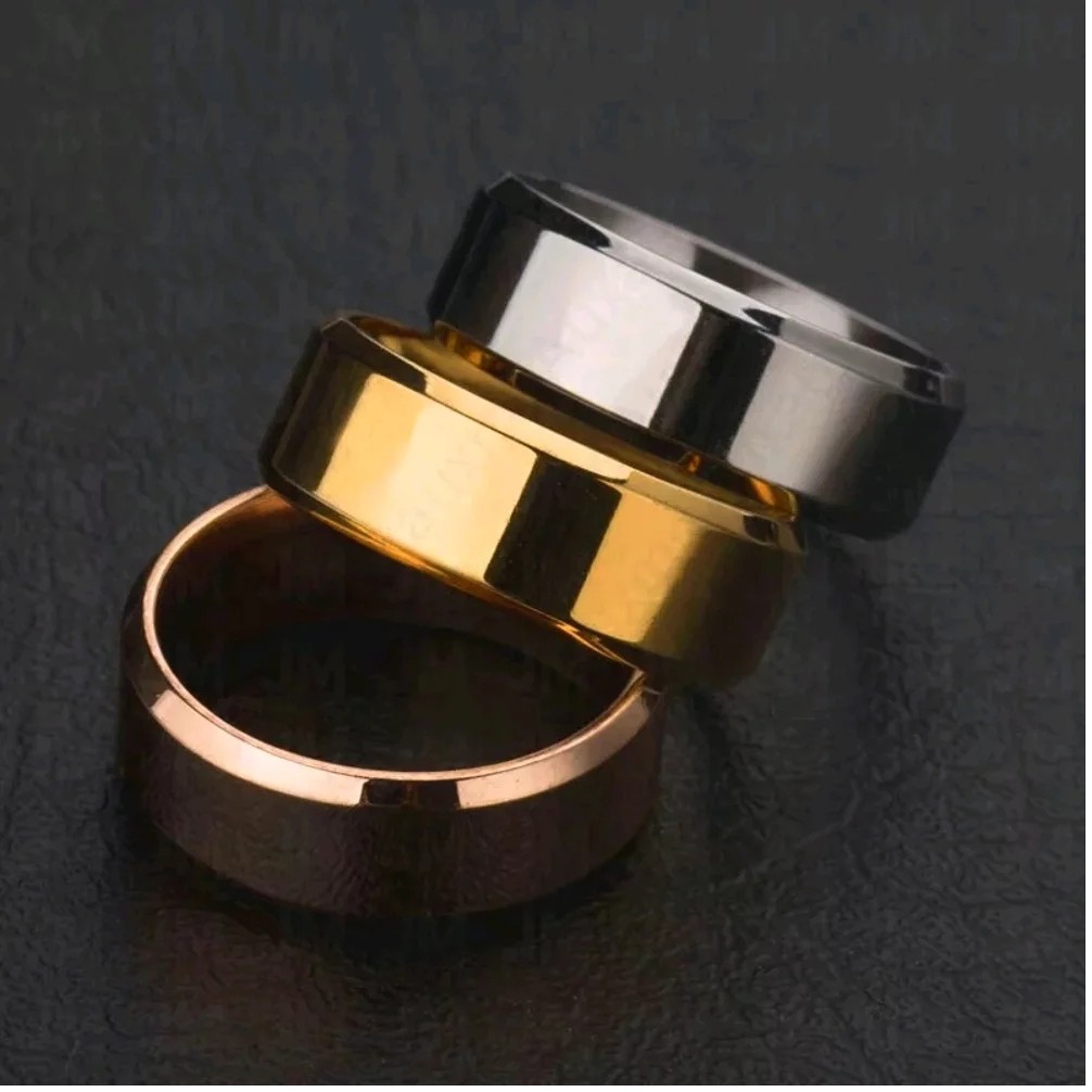 Cincin Polos stainless steel model Glossy Kilap Kualitas Bagus