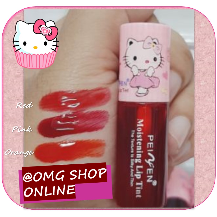 Liptint Korea Hello Kitty - Peiyen Liptint Hello Kitty / Lip Tint Original Lipstik Lipcream / Pemerah Bibir Pink Pelembab Bibir / Liptin Pelengkap Lipbalm Karakter Makeup Wanita / Liptint Anak Sekolah Liptint Tahan Lama Anti Air Waterproof