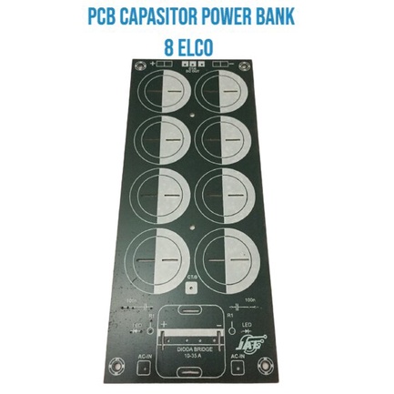 PCB CAPASITOR POWER BANK 8 ELCO PSU 8 ELCO