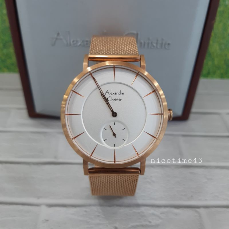 jam tangan pria original alexandre christie ac8566ms r.g