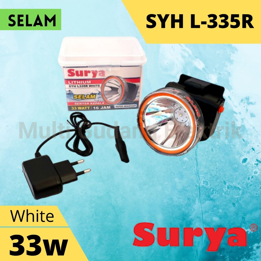 Senter Kepala Surya SYH L 335 R Headlamp 33 Watt Putih