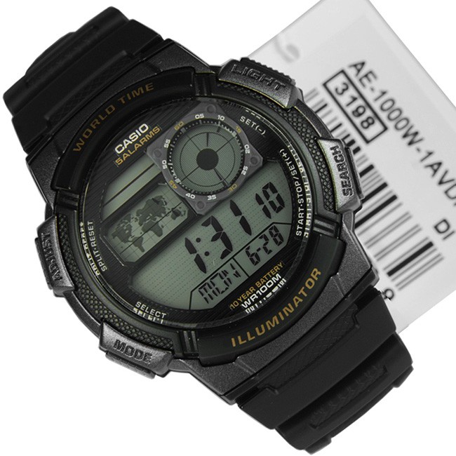 CASIO ILLUMINATOR AE-1000W-1AVDF - AE 1000W 1AVDF ORIGINAL ORI ASLI - JAM TANGAN ARLOJI SPORT SPORTY