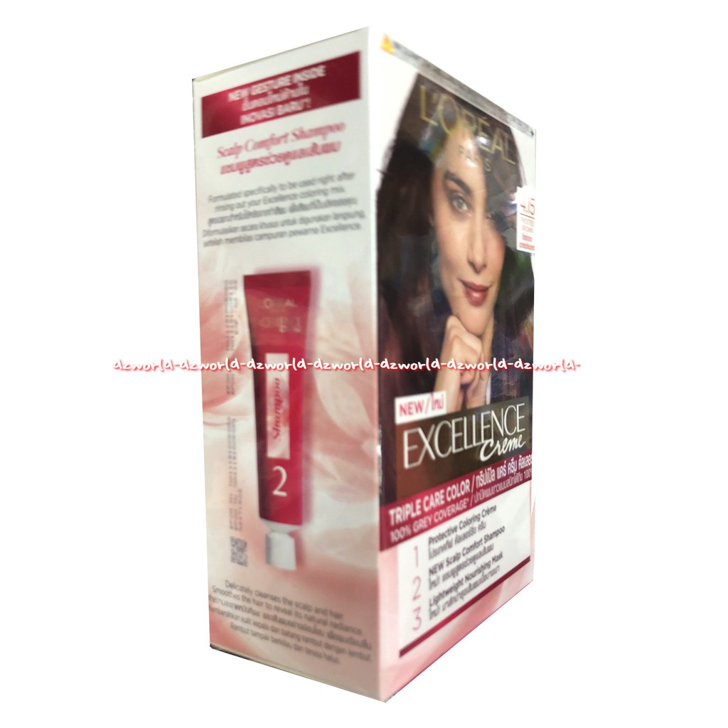 L'oreal Paris 4.15 Frosted Brown Excellence Creme Cat Rambut Coklat Loreal