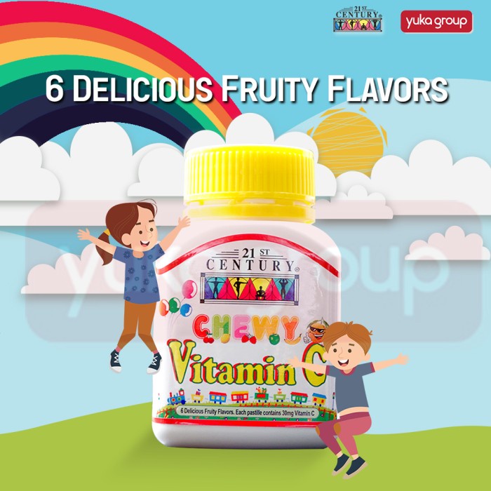 Suplemen 21St Century Chewy Gummy Vitamin C Vit C Anak 60 Vit Anak -