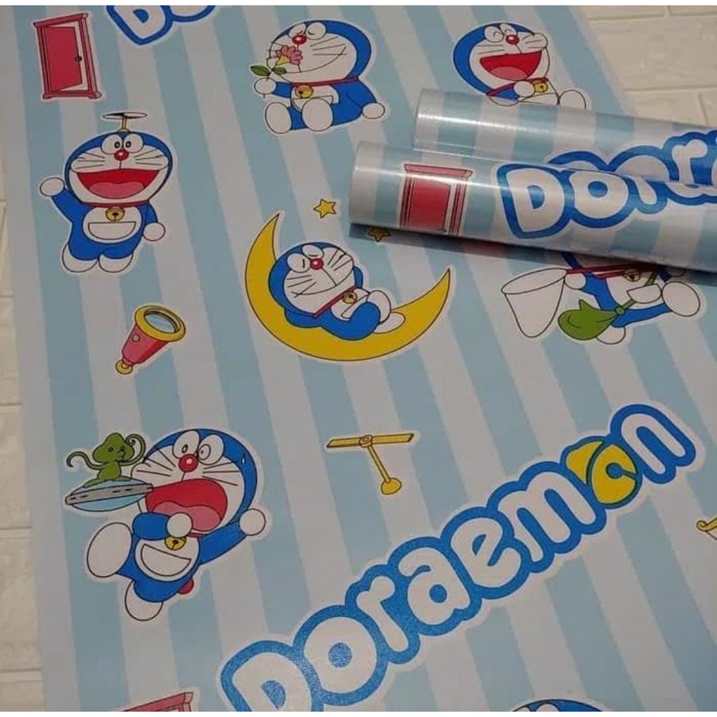 WALLPAPER DINDING MOTIF DORAEMON SALUR