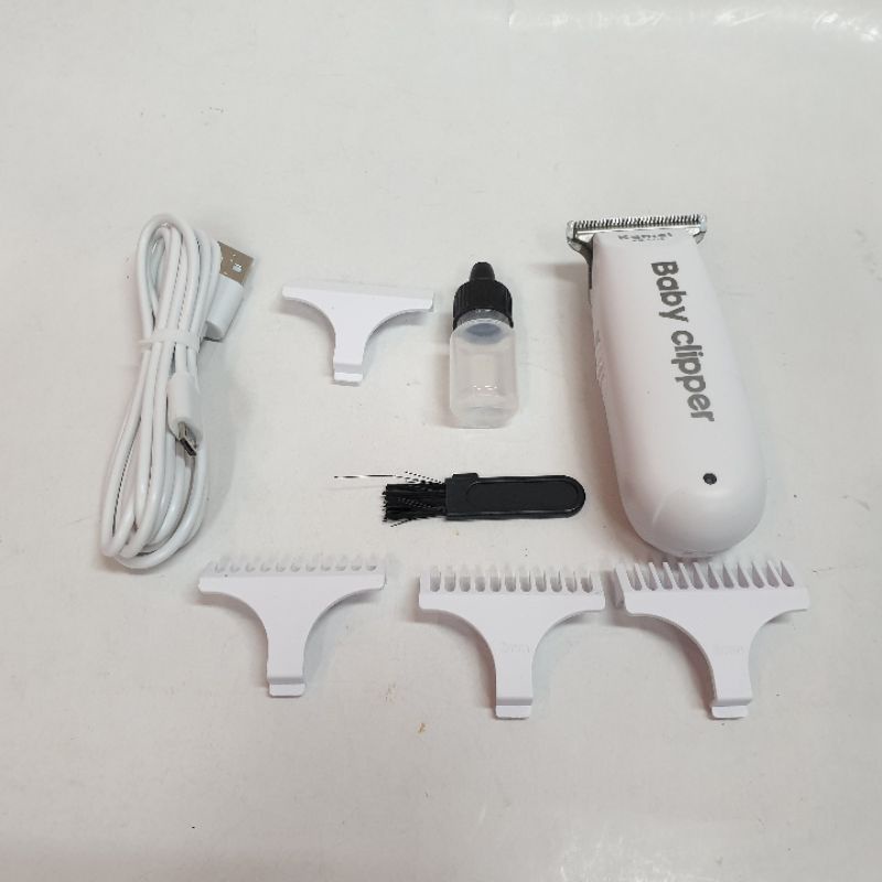 Alat mesin Cukur Rambut Bayi Elektrik Shaver Trimmer km1319 potong cas bayi