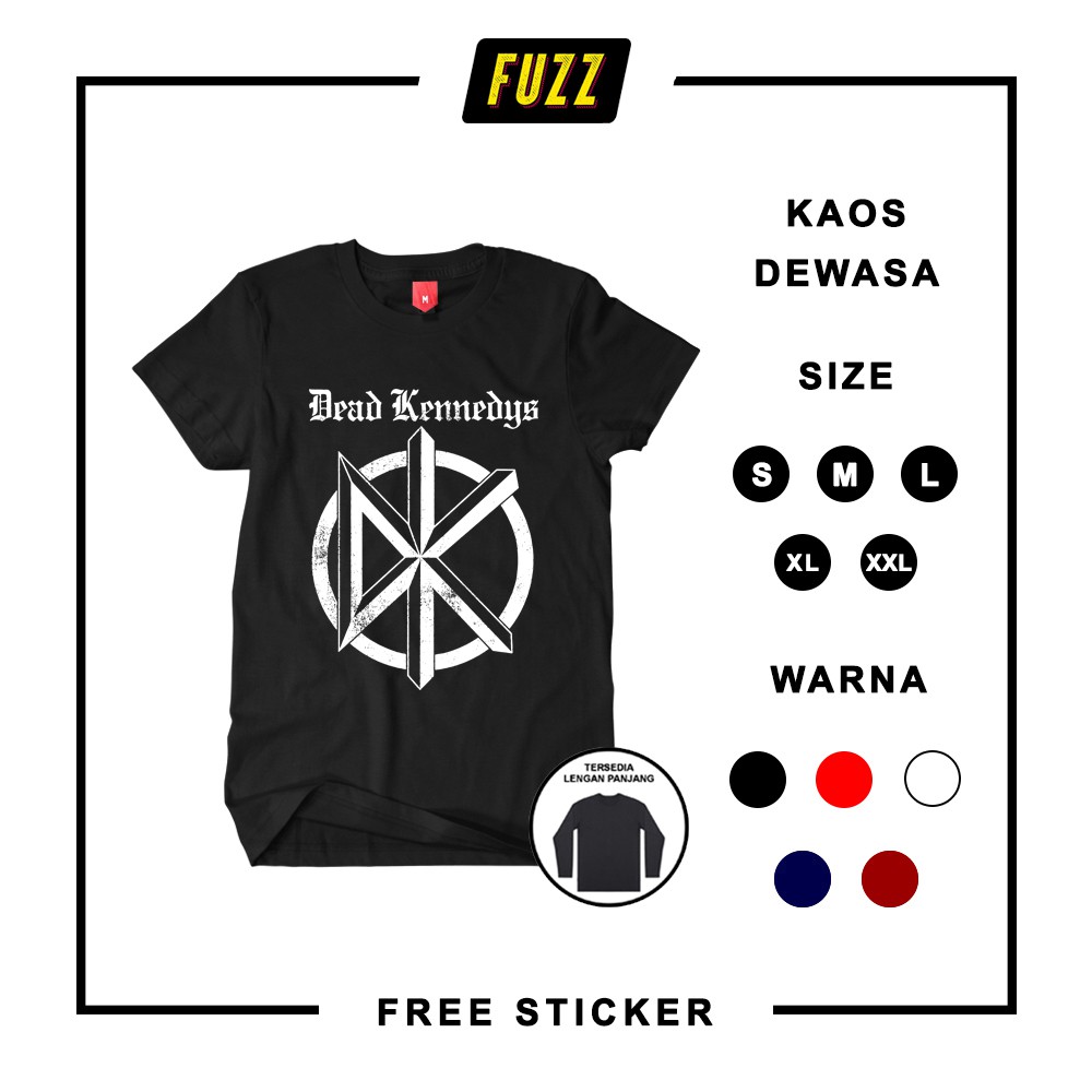 Kaos Band Dead Kennedys Baju Distro Musik Punk T-Shirt Pria Dan Wanita Kenedys Murah