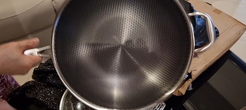 Premium Wajan Penggorengan Kuali Wok Pan Stainless 304 Anti Gores Anti Lengket Menjaga Kesehatan