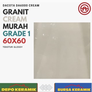  Granit  Murah Dacota Cream 60x60  Polos DA6000 Grade 1  