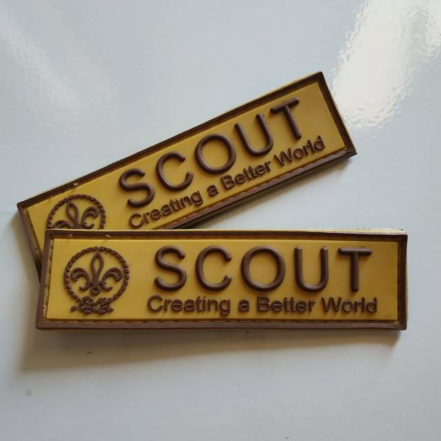 Patch rubber SCOUT PRAMUKA/tempelan karet emblem velcro