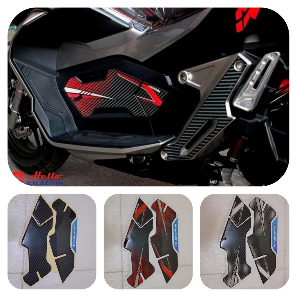 Stiker Sidepad pijakan kaki Honda ADV 150 resin premium