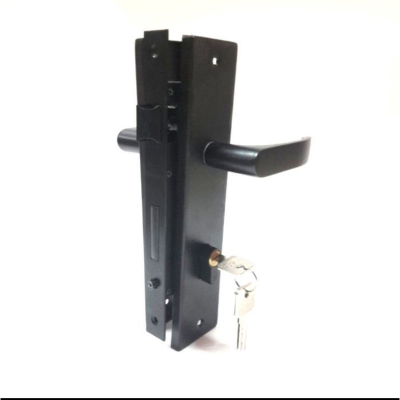 Handle pintu 206 hitam/Handle pintu komplit kunci