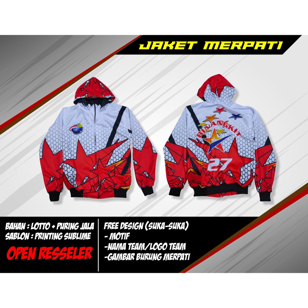 JAKET JERSEY MERPATI BALAP / JAKET JERSEY BURUNG MERPATI / JAKET JERSEY MERPATI CUSTOM