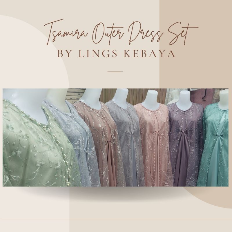 Bridesmaid Dress Kondangan Muslim Inner Outer Kaftan / Sage Green Nude Milo Mauve Taro Rosegold Silver Taupe Lavender Ice Blue Denim