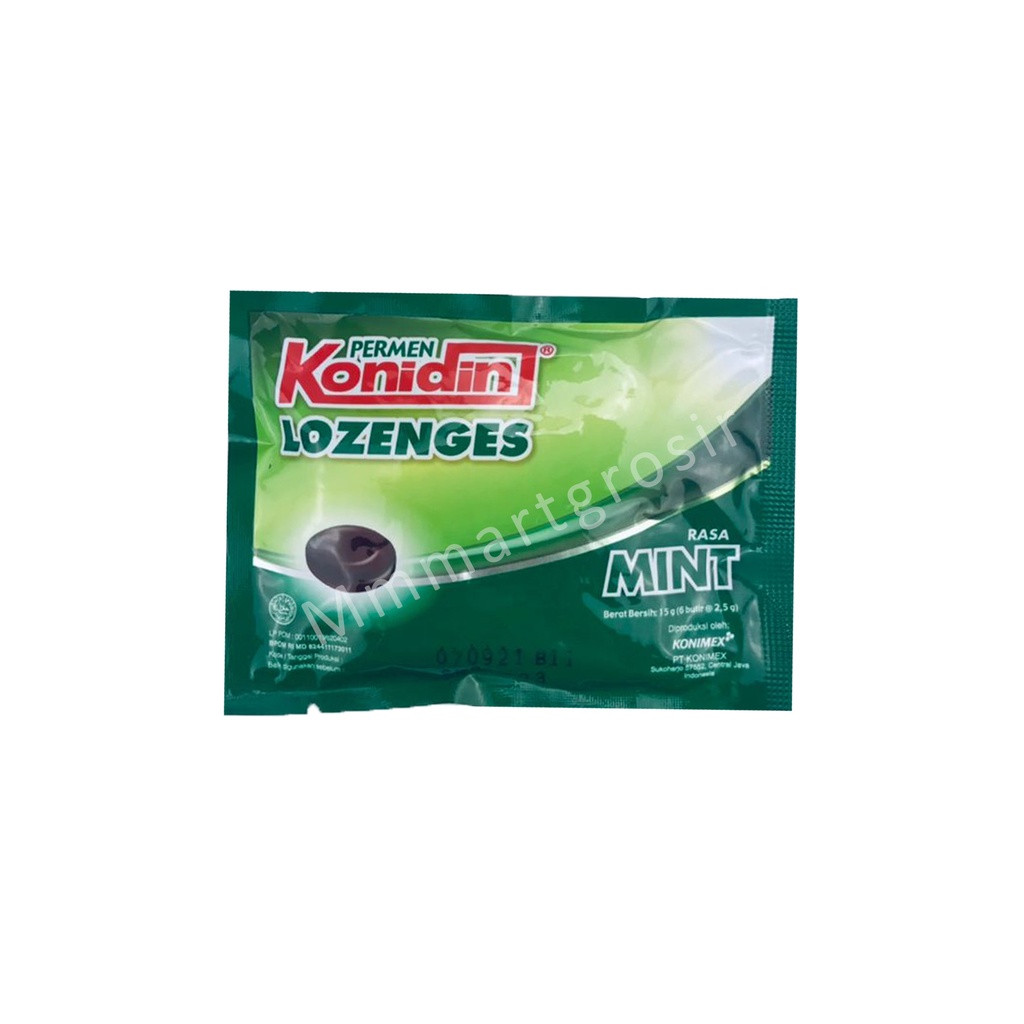 Permen Konidin / Lozenges / Rasa Mint / isi 6 butir x 2.5g