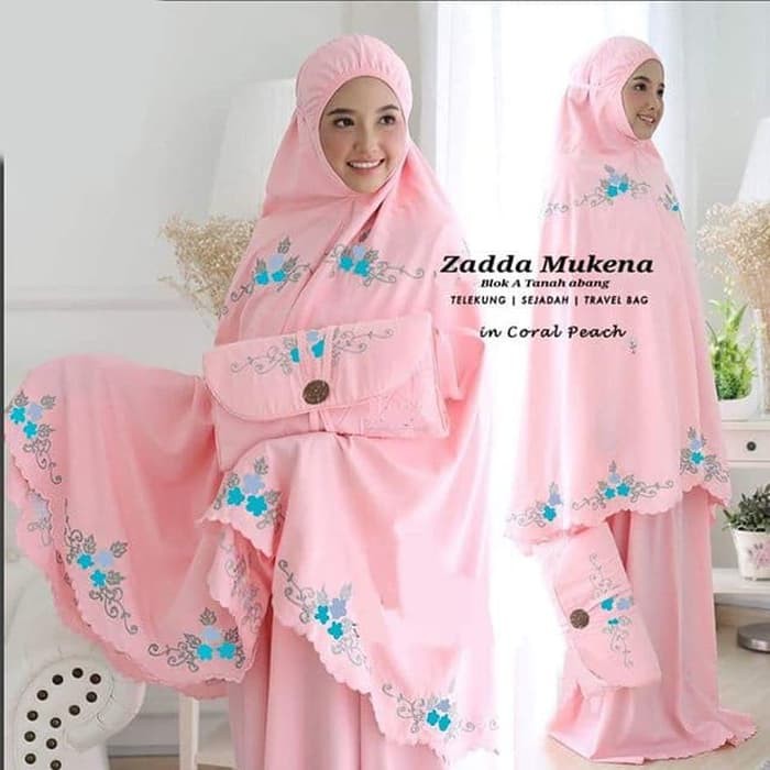 New Arrival    mukena zadda coral peach