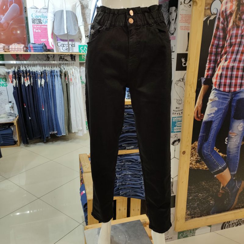 Celana Fashion Hitam Cardinal Girl ORIGINAL Celana Hitam Boyfriend