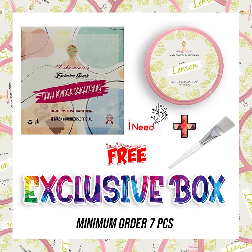 (INEED) MASKER Maskyourneeds LEMON BPOM 25G