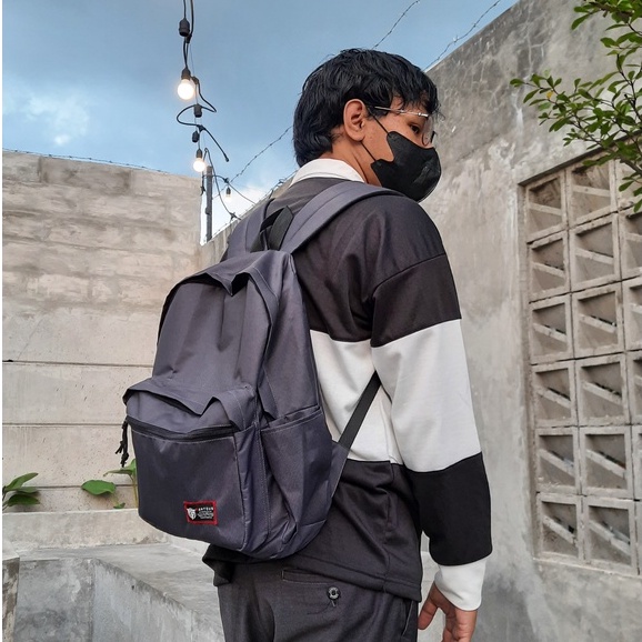 Tas Ransel PUNTANG Backpack Kanvas Termurah Tas Sekolah Anak Keren Simple