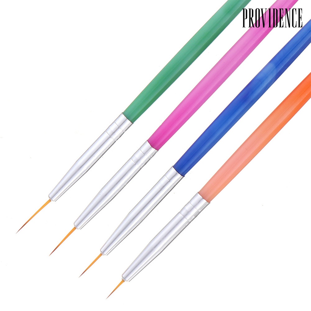 Providence 4pcs / Set Pen Brush Lukis Garis Warna Campur Untuk Nail Art