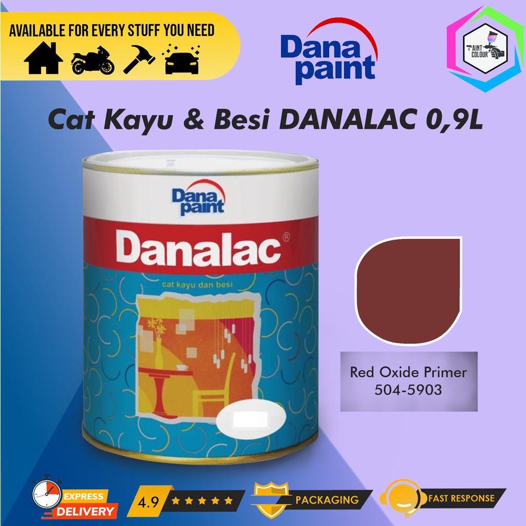 Cat kayu Dan Besi DANALAC Red Oxide Primer 504 - 5903