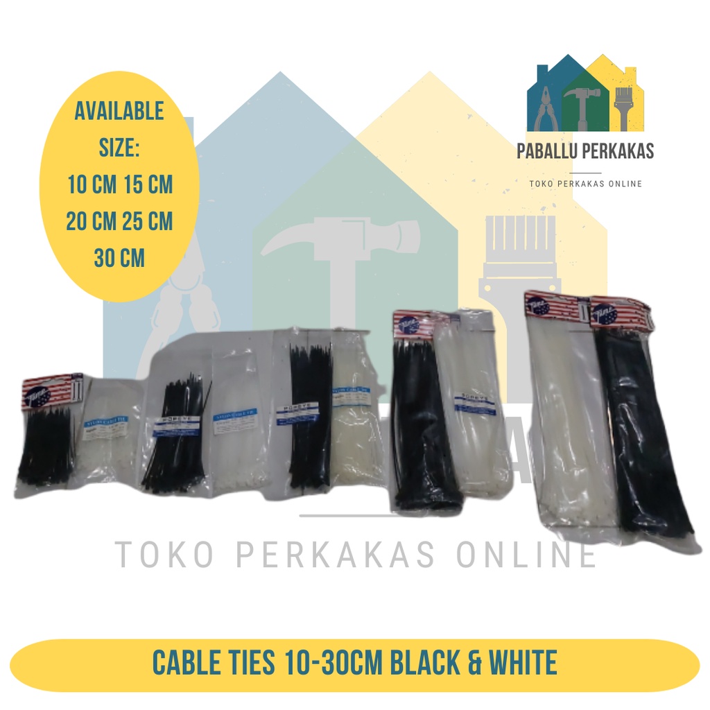 

Kabel Ties 10cm 15cm 20cm 25cm 30cm / Kabel Tis / Cable Ties