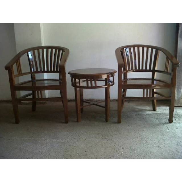 Kursi teras kursi santai kayu jati
