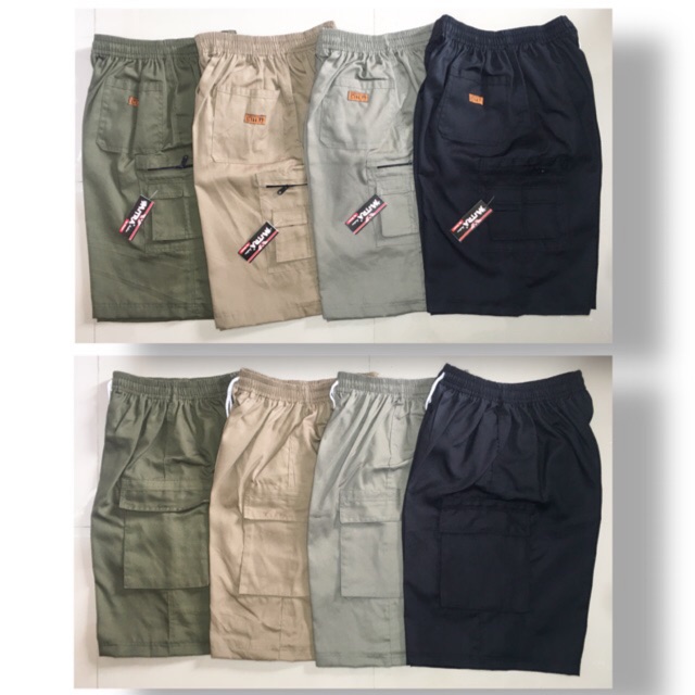 Grosir Celana Pendek Santai Cargo Jumbo 1 Lusin 12 pcs 4 Warna