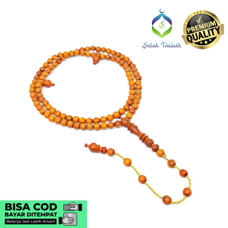 Tasbih Secang Super Size 6mm, Motif Bulat Isi 99 Butir_Bisa COD