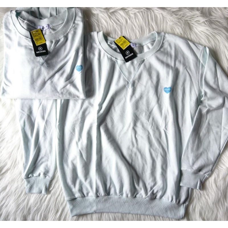 Sweater Nevada Original Biru Muda
