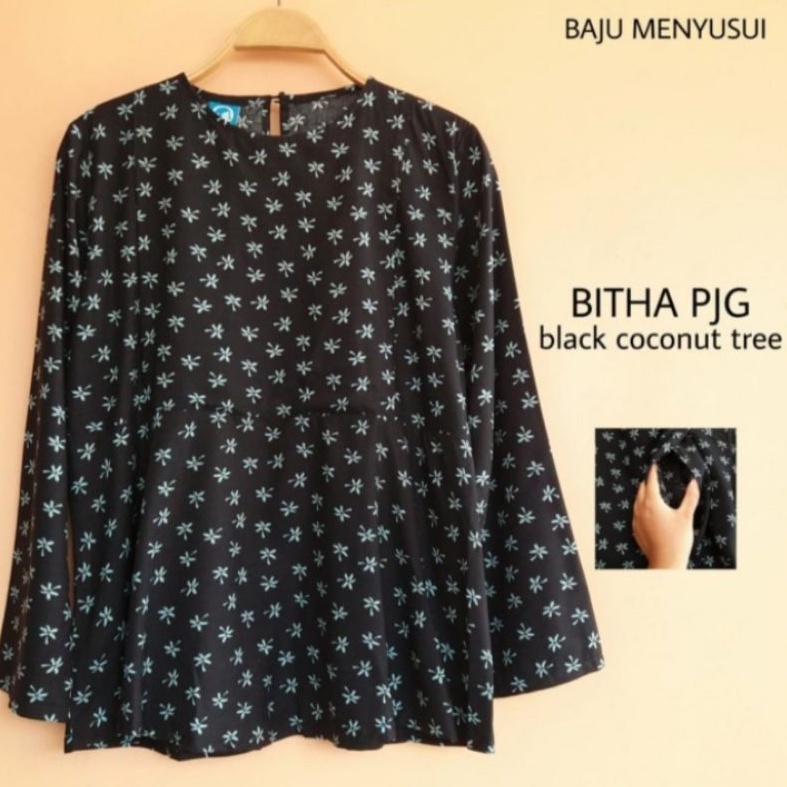 MAMIGAYA Nursing Wear BITHA Panjang Blouse Menyusui