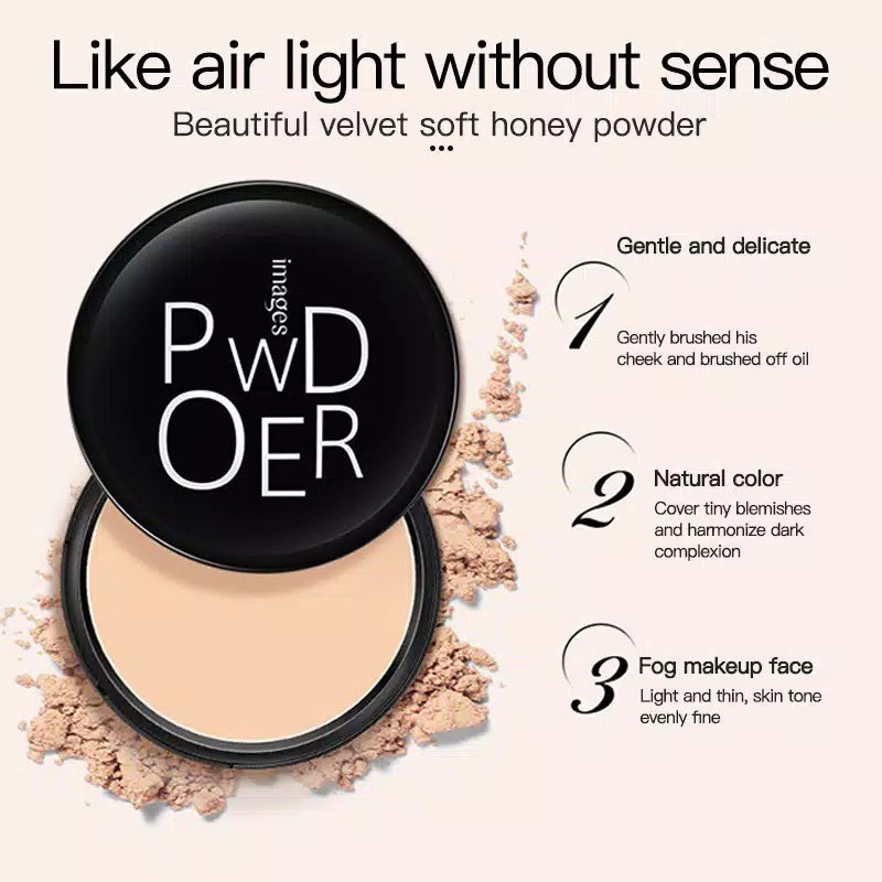 Powder Images Sadoer Professional Pressed Bedak Padat Glowing Anti Air dan Lama