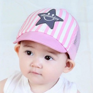 Topi Baseball Anak Balita Laki laki Perempuan IMPORT Motif Polos Animal Import Musim Panas - Topi Anak IMPORT Motif Bintang Usia 1 - 4 Tahun Topi Anak Baseball PINK - Topi Bayi dan Anak SALE