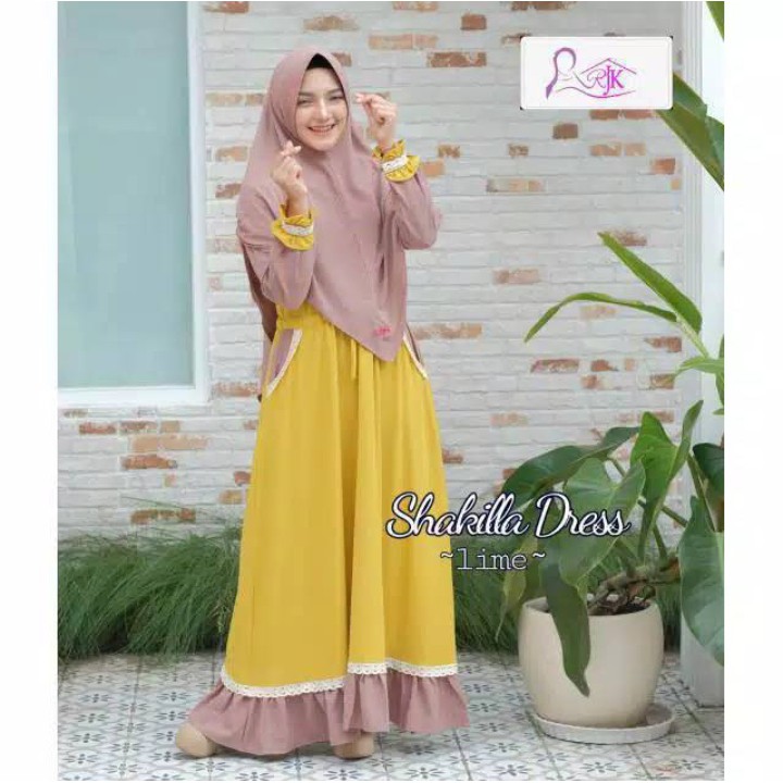 [ TERBARU ] DRESS MAXI SHAKILA / BEST SELLER GAMIS MURAH / GROSIR GAMIS KUDUS / GAMIS MOSCREPE