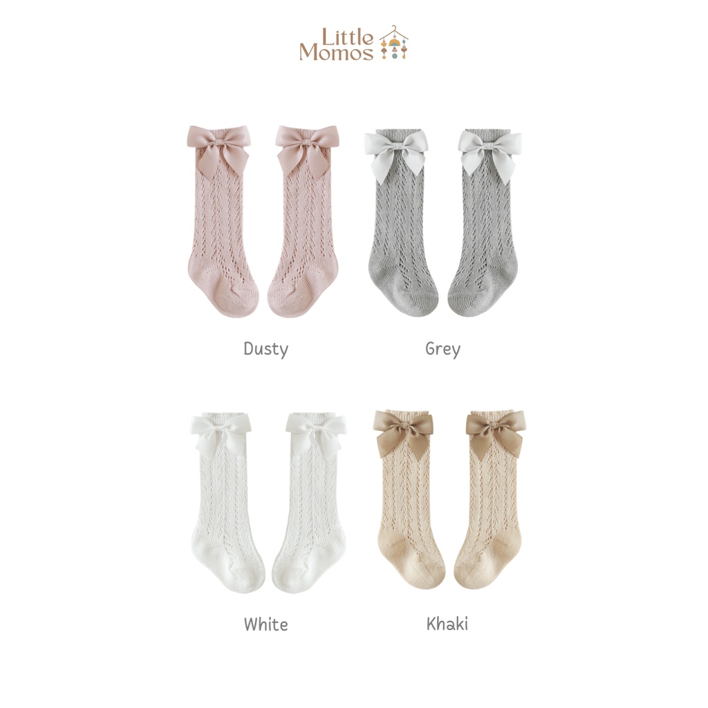 Little Momos Kaos Kaki Panjang Anak Bayi Pita 0-1 Tahun / Kaos Kaki Lace Anak Bayi