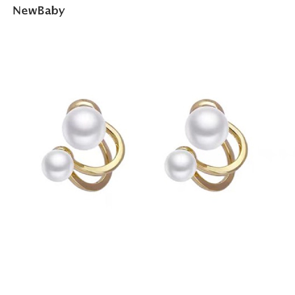 Anting Tusuk Gantung Desain Bola Mutiara Gaya Simple Untuk Wanita