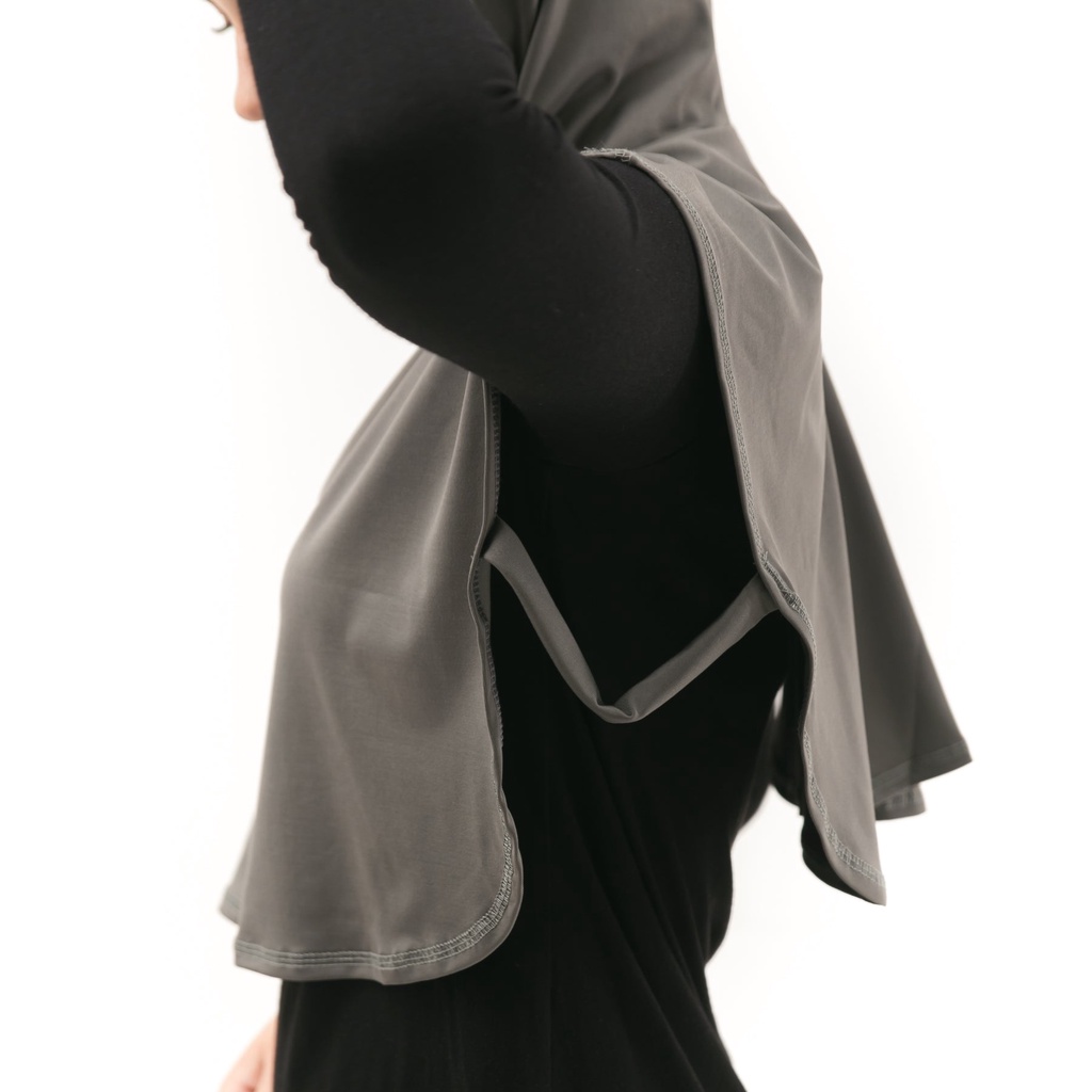 NOORE - Nadeen Sport Hijab - Dark Grey - Jilbab Olahraga-3