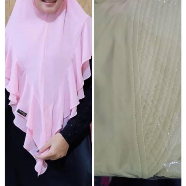 Khimar Alika warna Soft Lime