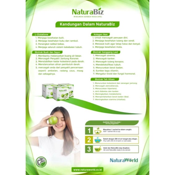 

NATURABIZ serbuk minuman progam diet 1 box/10sachet