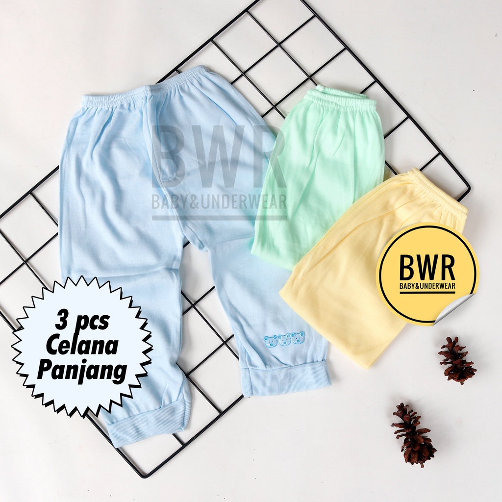 3 Setel - Paket Setelan Baju Bayi Newborn DOLPHIN / Tisuka ( Baju PANJANG + Celana PANJANG ) Bwr