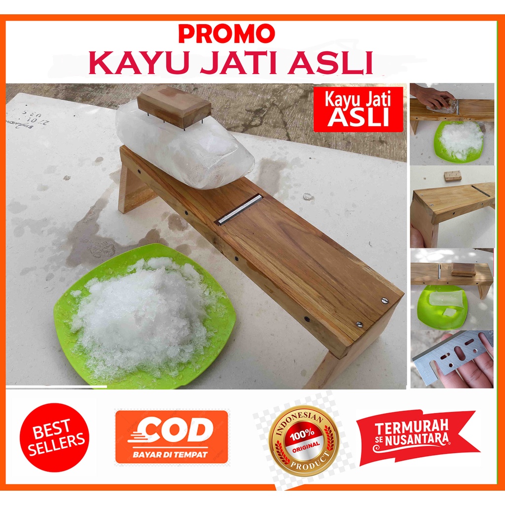 ALAT SERUT ES BATU/ES KEPAL TERMURAH DARI KAYU JATI