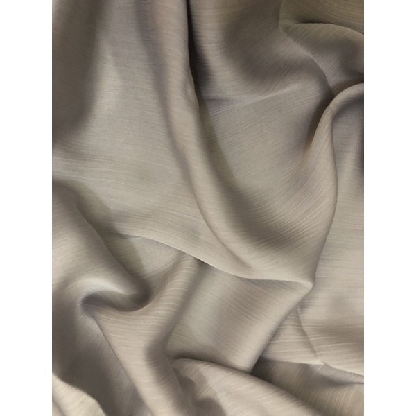 Premium Silk Shawl Laser cut Eyelash/Rayya Silk / Pashmina Satin Premium / Textured Silk/ Malay Shawl/ Crinkle Silk Catalog Part 1-Silver