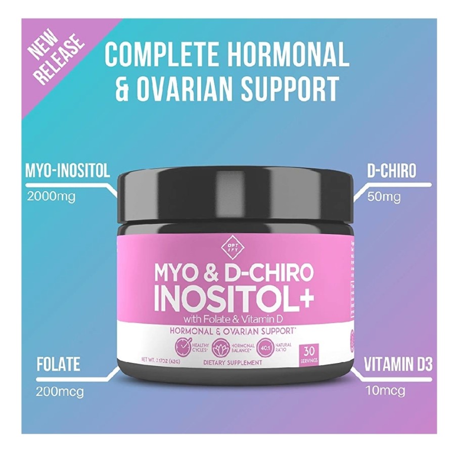 Optify Myo-Inositol & D-Chiro Inositol plus Folate Powder PCOS Hormone Imbalance